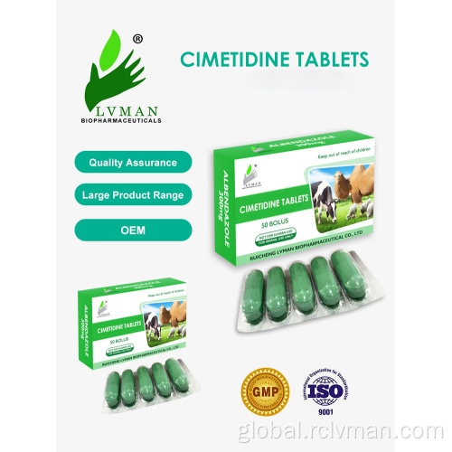 Animal Tablet Drug Cimetidine Tablets 0.8g for therapy animal Manufactory